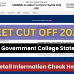 NEET Cut Off 2025 for MBBS Government Colleges State Wise