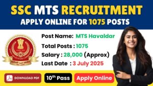 SSC MTS Havaldar Recruitment 2025