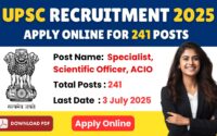 UPSC Recruitment 2025