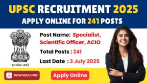 UPSC Recruitment 2025