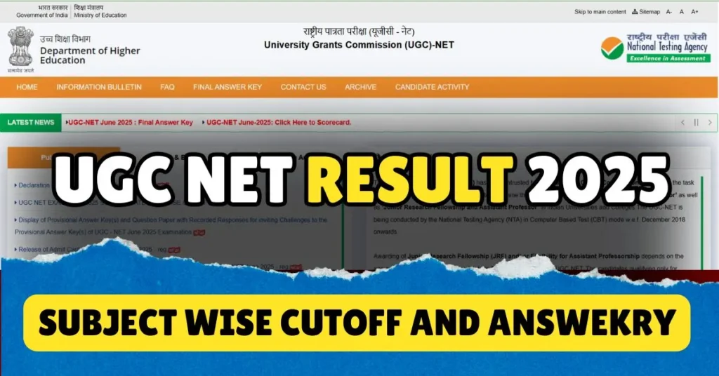 UGC NET Result 2025